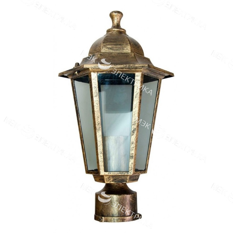 Светильник садово-парковый, 100W 230V E27 черное золото, 6203/PL6203