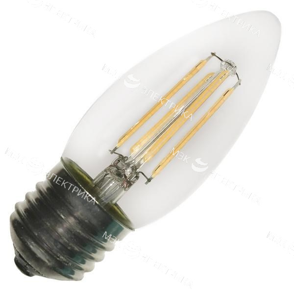 FL-LED Filament C35 7.5W E27 3000К 220V 750Лм 35*98мм FOTON_LIGHTING - лампа свеча прозрачная