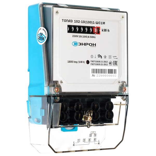 Электросчетчик ТОПАЗ 102-5(60)1-ШC1M