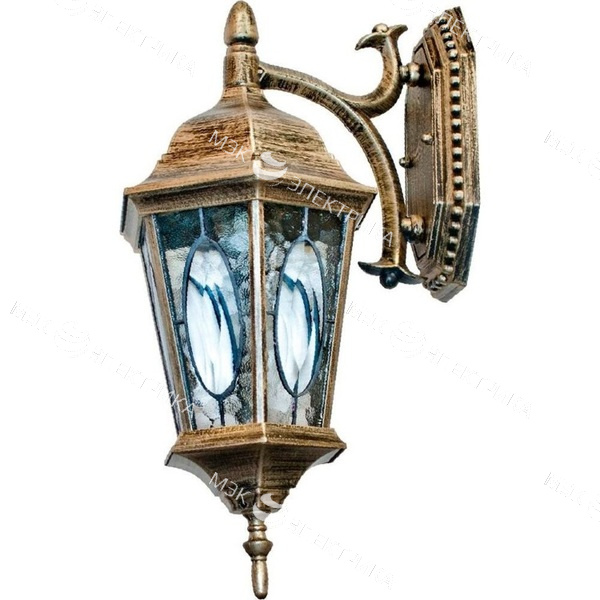 Светильник садово-парковый, 60W 230V E27 черное золото, PL161