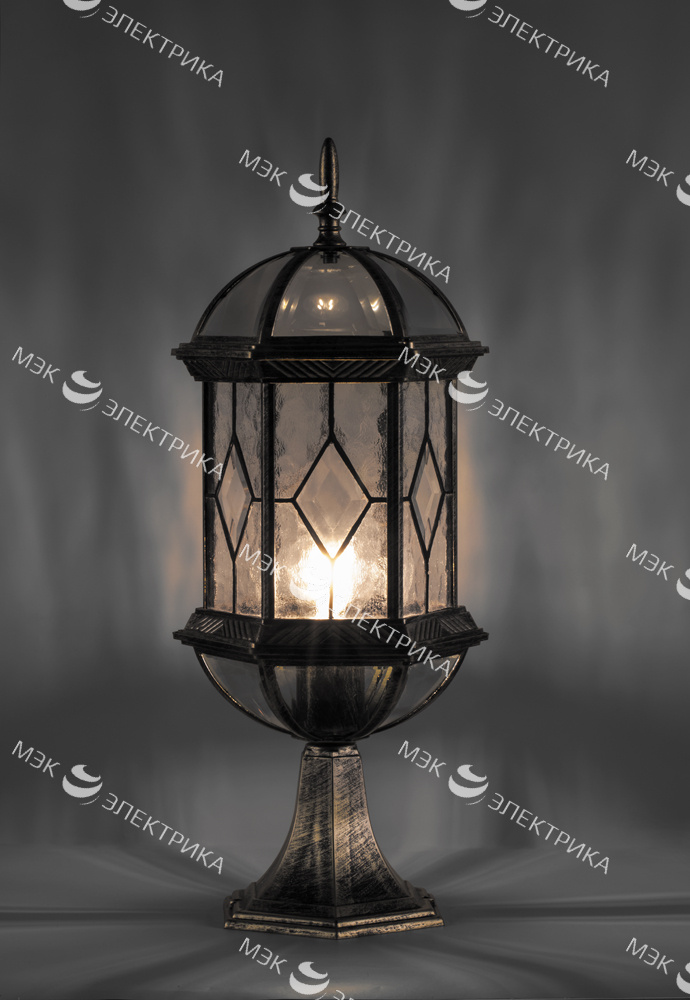 Светильник садово-парковый, 60W 230V E27 черное золото, PL171
