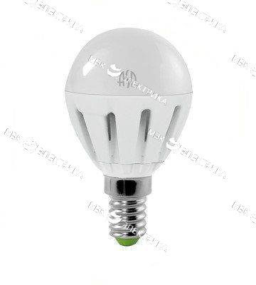 Лампа светодиодная E14- 4W-3000К-P45 (шар) ASD