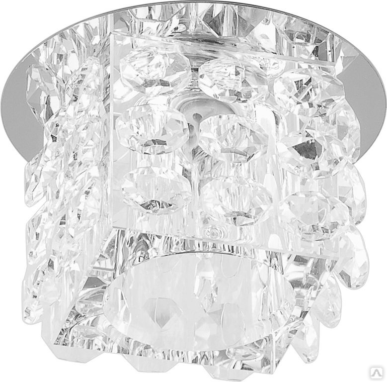 Светильник встраиваемый Feron JD58 потолочный JCD9 G9 прозрачный, хром