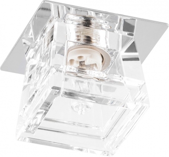 Светильник встраиваемый Feron CD2727 потолочный JCD9 G9 прозрачный, хром