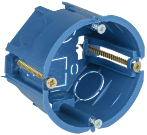 Коробка установочная D68х45 для полых стен синяя с пластиковыми лапками