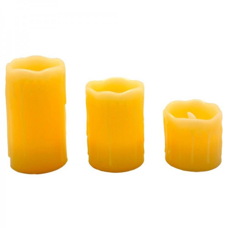 Светильник переносной "свеча" на батарейках CR2032, 3шт*1LED янтарный, FL076 Feron