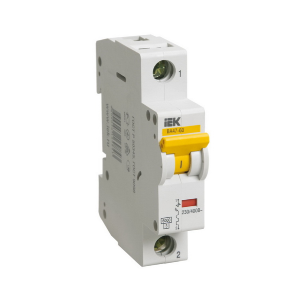 Автоматический выключатель ВА 47-60 1Р 6А 6 кА х-ка D IEK