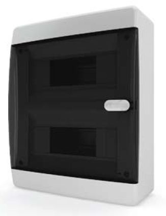 Бокс навесной IP-40 18 модулей прозр/черный CNK 40-18-1