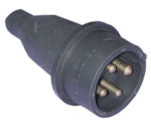 Вилка переносная (каучук) 3P+E, 16A, 380-415V, IP44