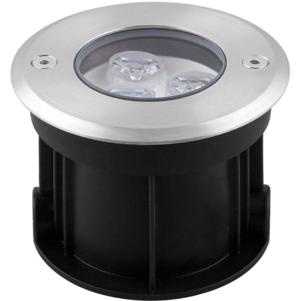 Светильник тротуарный, 3LED теплый белый, 3W, 100*H80mm, IP 67, SP4111