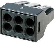 Клемма WAGO 773-306 на 6 провод.1-2,5мм (темносерый) 24А с/п(снят)