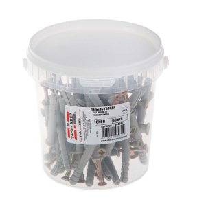 Дюбель-гвоздь 8х80 потайная манжета (полипропилен) (50 шт) - ведро Tech-Krep