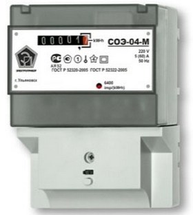 Электросчетчик СОЭ-04 М 1-ф однотарифный 