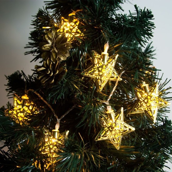 Гирлянда "Золотые звезды" 0.9м+0.3m, CL553