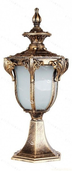 Светильник садово-парковый 60W 230V E27 черное золото, PL4043 "Флоренция" Feron