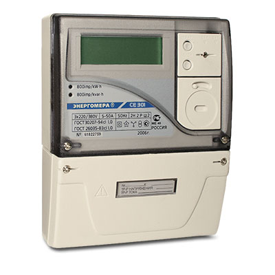 Электросчетчик СЕ301 S31 145-JAVZ 5(60)А 3*230/400В многотарифный, ЖКИ, оптопорт, RS485