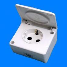 Розетка 1.ОП РА 16-004 (IP44) Орша с крышкой