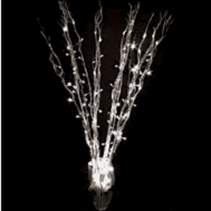 Ветки серебрянные 120см 50 белых LED 2700К 230V, LD206B-indoor