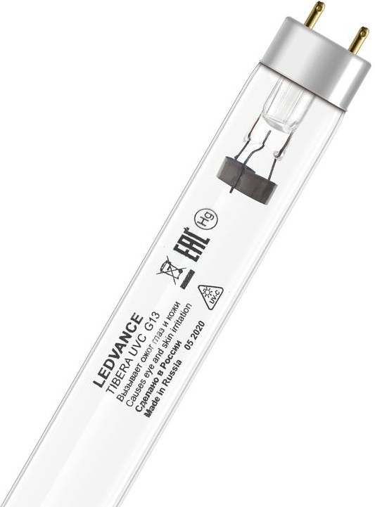 Лампа бактерицидная без озона TIBERA UVC 15W T8 G13