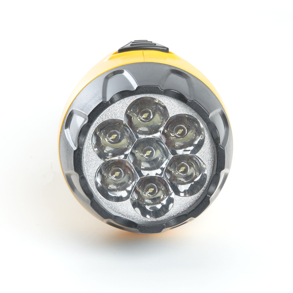 Фонарь аккумуляторный, 7 LED DC (свинцово-кислотная батарея), желтый, TH2294 (TH93B)