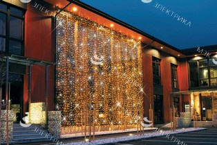 Гирлянда светодиодная "Занавес" теплый белый, CL13 40 подвесов