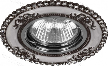 Светильник встраиваемый Feron CD2054 потолочный MR16 G5.3 черный-хром