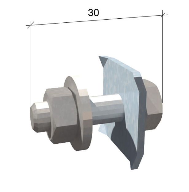 Прижим лестничного лотка