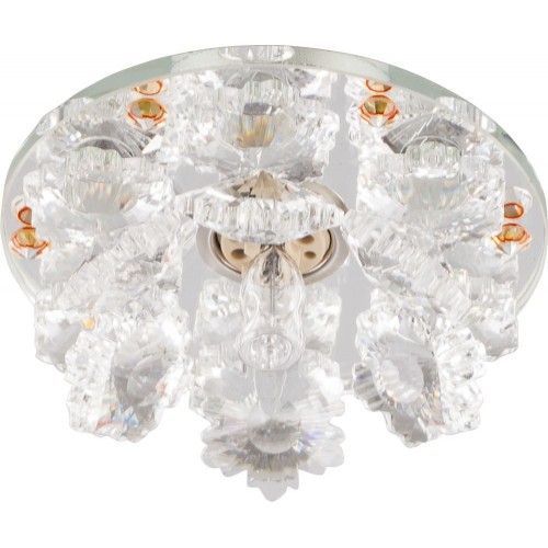 Светильник встраиваемый с белой LED подсветкой Feron 1540 потолочный JCD9 G9 прозрачный