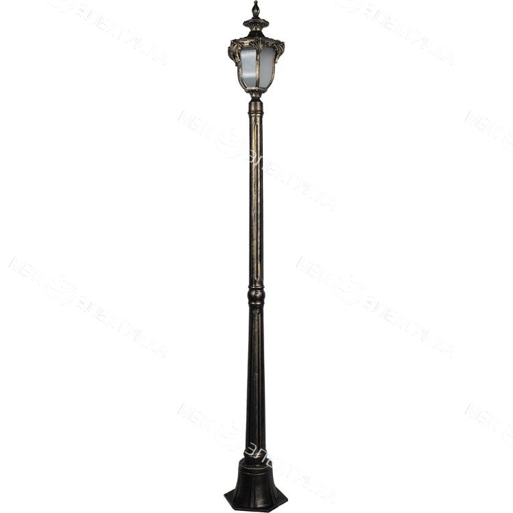 Светильник садово-парковый 60W 230V E27 черное золото, PL4057 "Флоренция" Feron