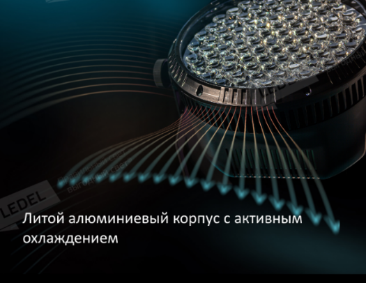 Светильник L-banner 600/600/Г30/5.7K/04/220AC IP66 Sport поворотное крепление LEDEL 409012