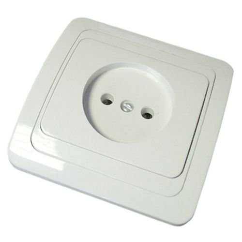 Розетка 1м скр/п б/з белая "ВАЛЕРИ"