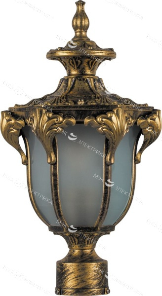 Светильник садово-парковый 60W 230V E27 черное золото, PL4045 "Флоренция" Feron