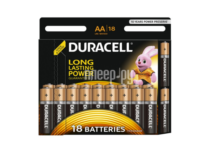 Элемент питания Duracell Basic LR6 (18*BL) (18/180) 
