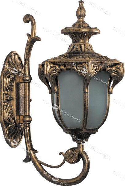 Светильник садово-парковый 60W 230V E27 черное золото, PL4041 "Флоренция" Feron