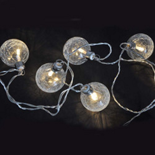 Гирлянда "шары стеклянные серебряные", CL110 