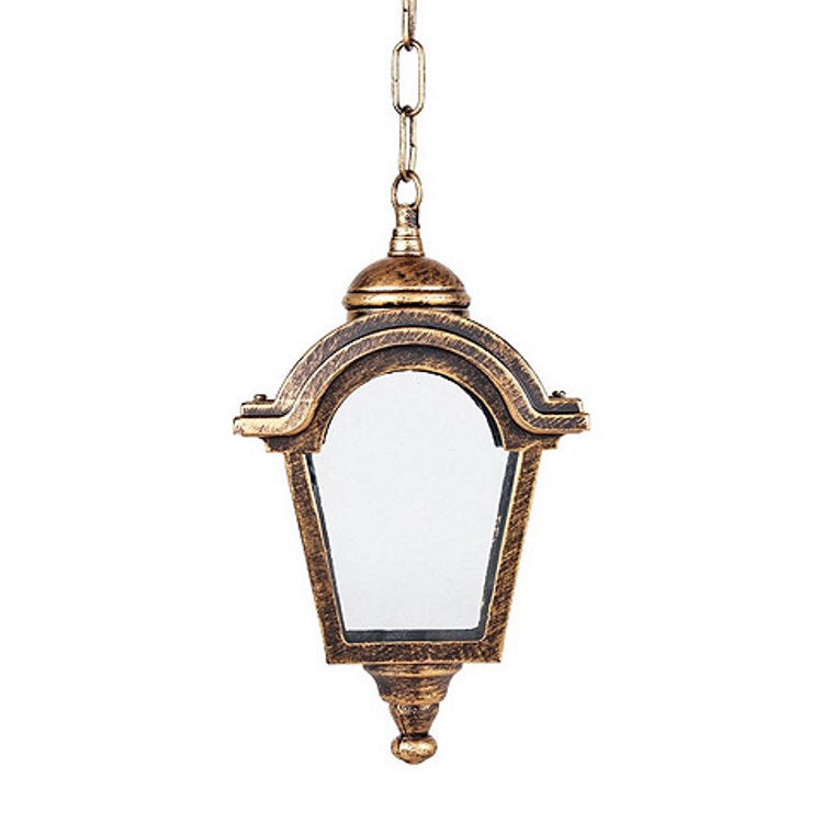 Светильник садово-парковый 60W 230V E27 черное золото, PL4014 "Византия" Feron