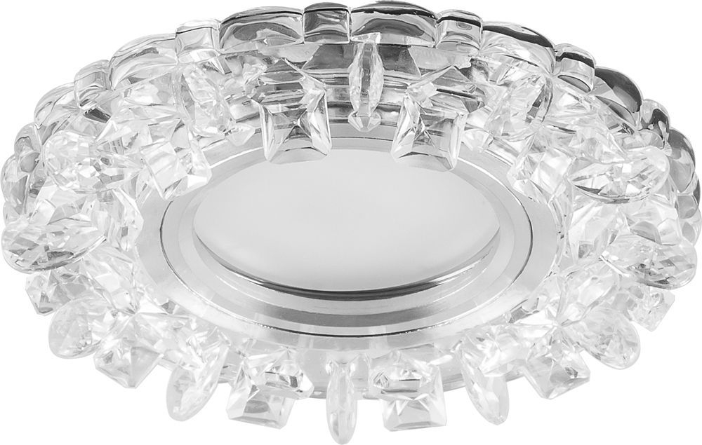 Светильник встраиваемый с белой LED подсветкой Feron CD927 потолочный MR16 G5.3 прозрачный