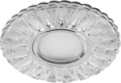 Светильник встраиваемый с белой LED подсветкой Feron CD931 потолочный MR16 G5.3 прозрачный