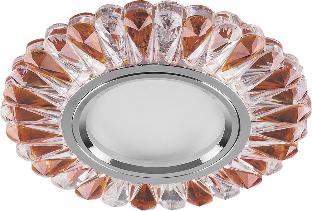 Светильник встраиваемый с белой LED подсветкой Feron CD902 потолочный MR16 G5.3 прозрачный-коричневы