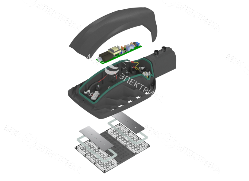 Светильник Street 9M/35/Ш27/4.0K/(L4)/KM/SKX-01/220AC IP66 RAL 7015 консольное крепление LEDEL S9M00