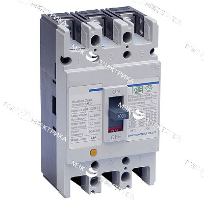 Автоматический выключатель NM1-63S/3Р 50A 15кА (CHINT)