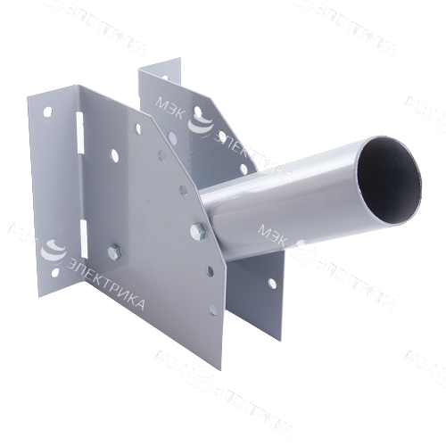 Кронштейн для уличного светильника с переменным углом 500*150*120мм, d48mm, серый, ДС-1