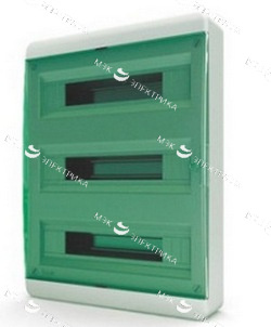 Бокс встраиваемый IP-40 54 мод. проз/зеленый BVZ 40-54-1