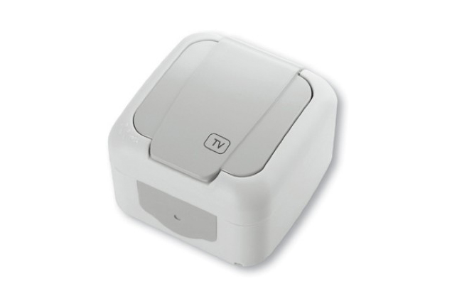 Розетка TV конечная с крышкой IP 54
