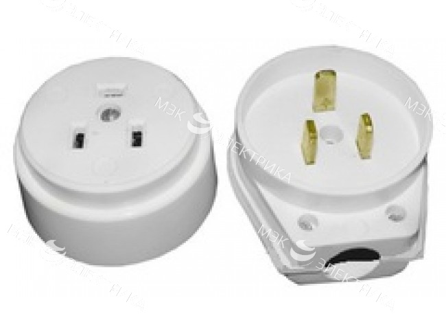 Разъем РШ-ВШ (белый) 3 конт.32-002 М ОУ