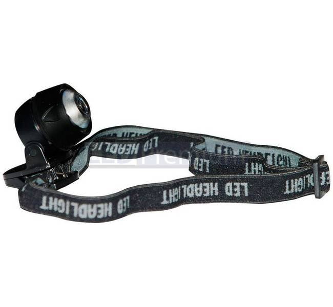 Фонарь аккумуляторный головной, 0.5W 1LED ,черный, TH2251