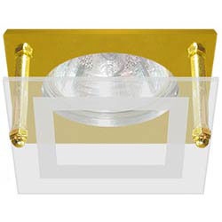 Светильник встраиваемый Feron BS3159-P2-9 потолочный MR16 G5.3 прозрачно-золотистый