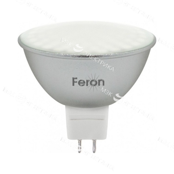 Лампа светодиодная G5.3-7W-4000K MR16 230V матовая LB-26 FERON