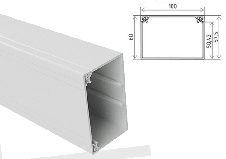 Кабель-канал КЭ 100х60 Ruvinil
