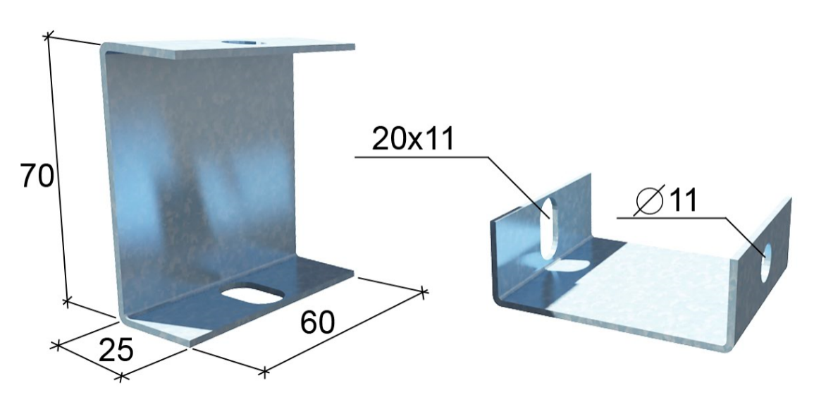 Потолочный подвес для шпильки